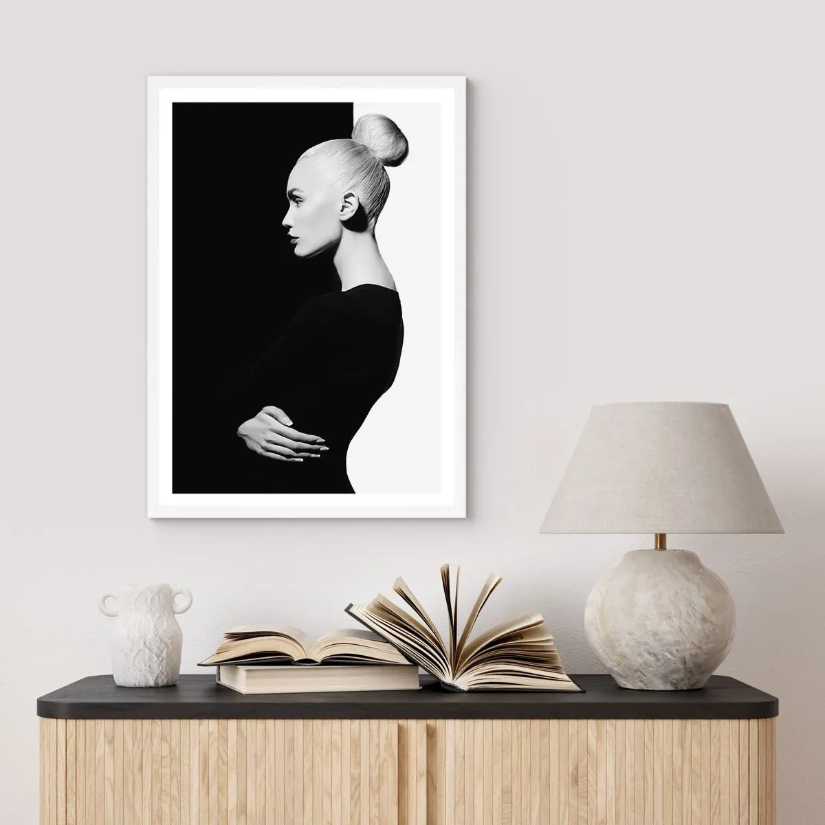 Pôster em moldura branca - Simplesmente mulher - 30x40 cm