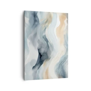 Quadro em tela - Abstração nevada e nebulosa - 50x70 cm
