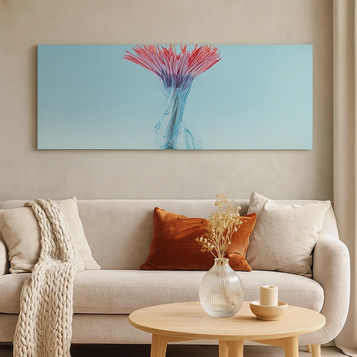 Quadro em tela - Num abraço revigorante - 30x30 cm