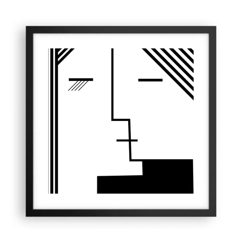 Pôster com moldura preta - Apenas um beijo - 40x40 cm