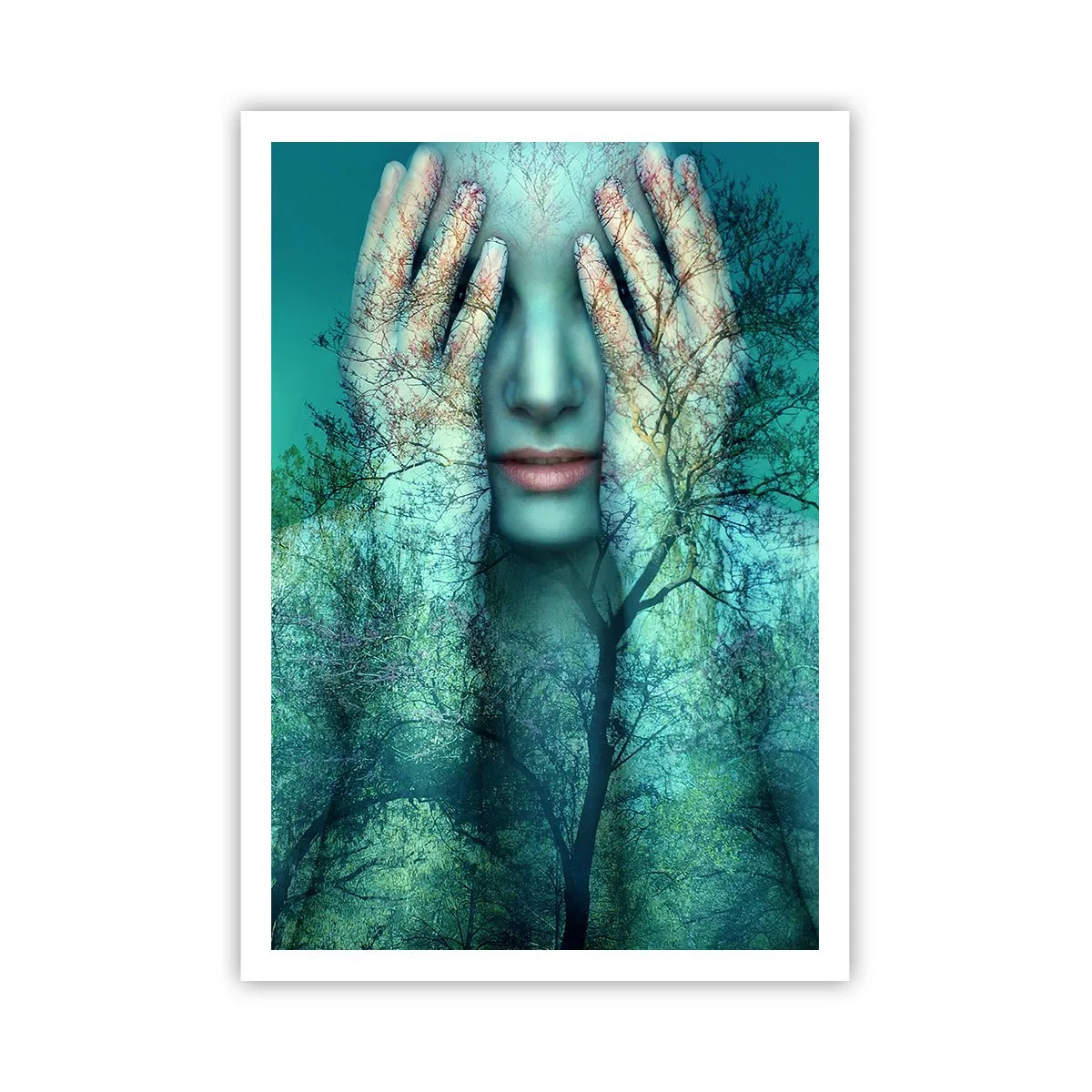 Pôster - Imersa em azul - 70x100 cm