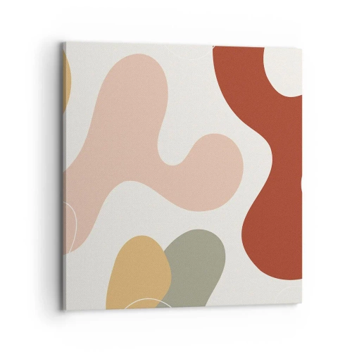 Quadro em tela - Ziguezagues ornamentais - 70x70 cm