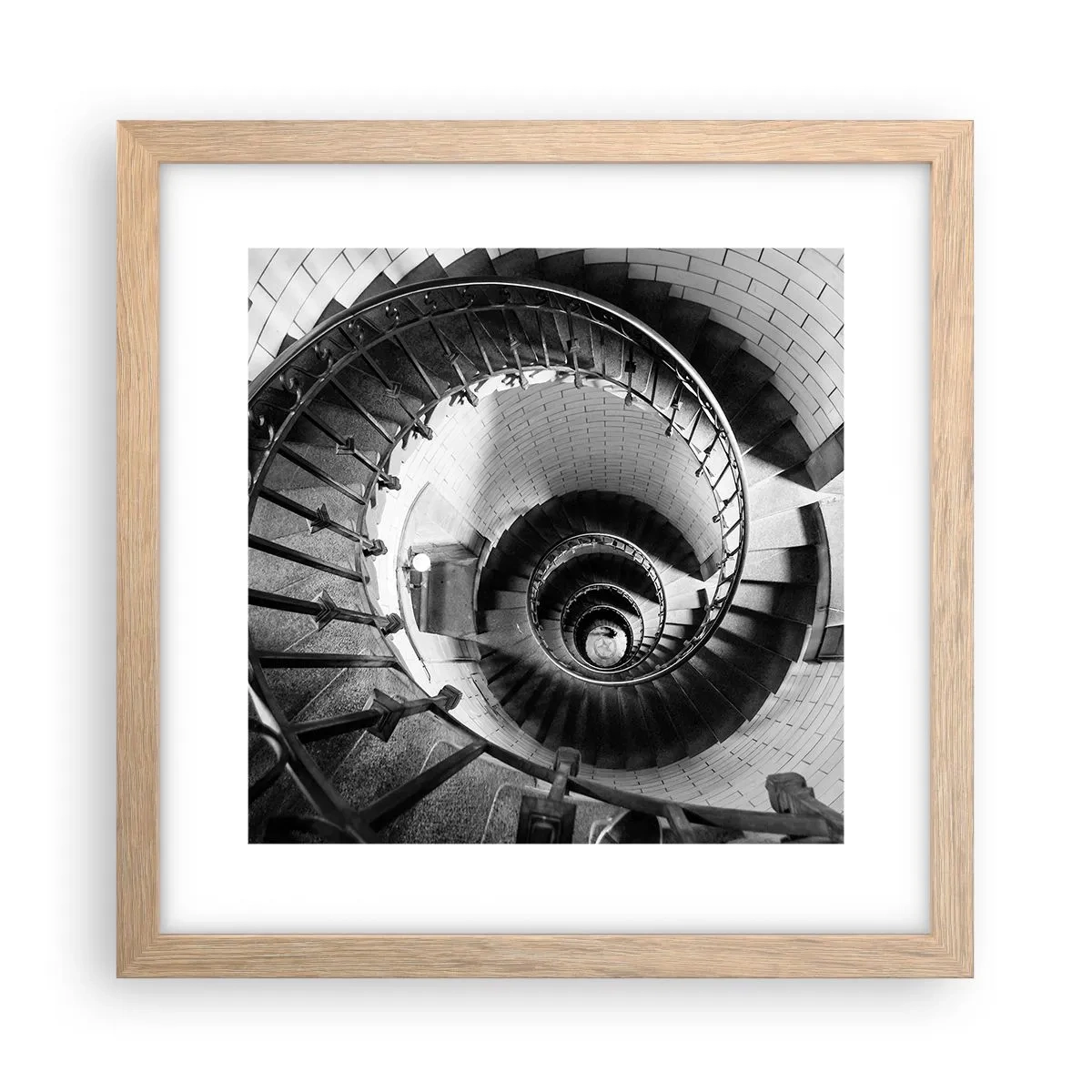 Pôster com moldura de carvalho claro - Cada vez mais alto - 30x30 cm