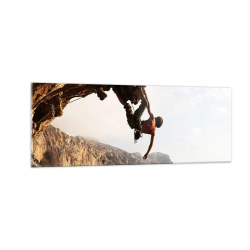 Quadro em vidro - O mundo encolhido num punhado de rochas - 140x50 cm