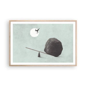 Pôster com moldura de carvalho claro - Um sonho tornado realidade - 91x61 cm