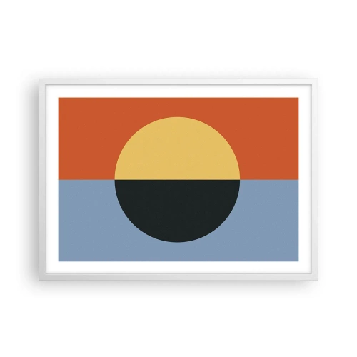 Pôster em moldura branca - Composição do calor e do frio - 70x50 cm