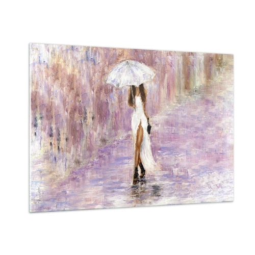 Quadro em vidro - Na chuva lilás - 100x70 cm