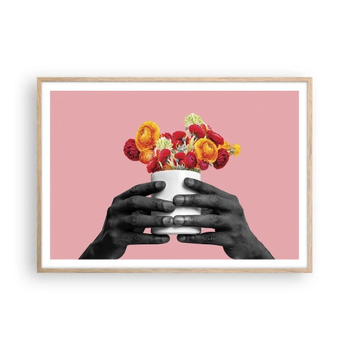 Pôster com moldura de carvalho claro - A apoteose da vida - 100x70 cm