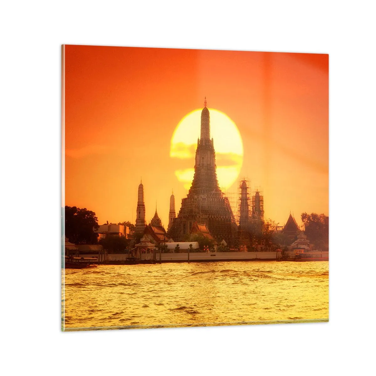 Quadro em vidro - Rumo ao sol, sempre em direção ao sol - 70x70 cm