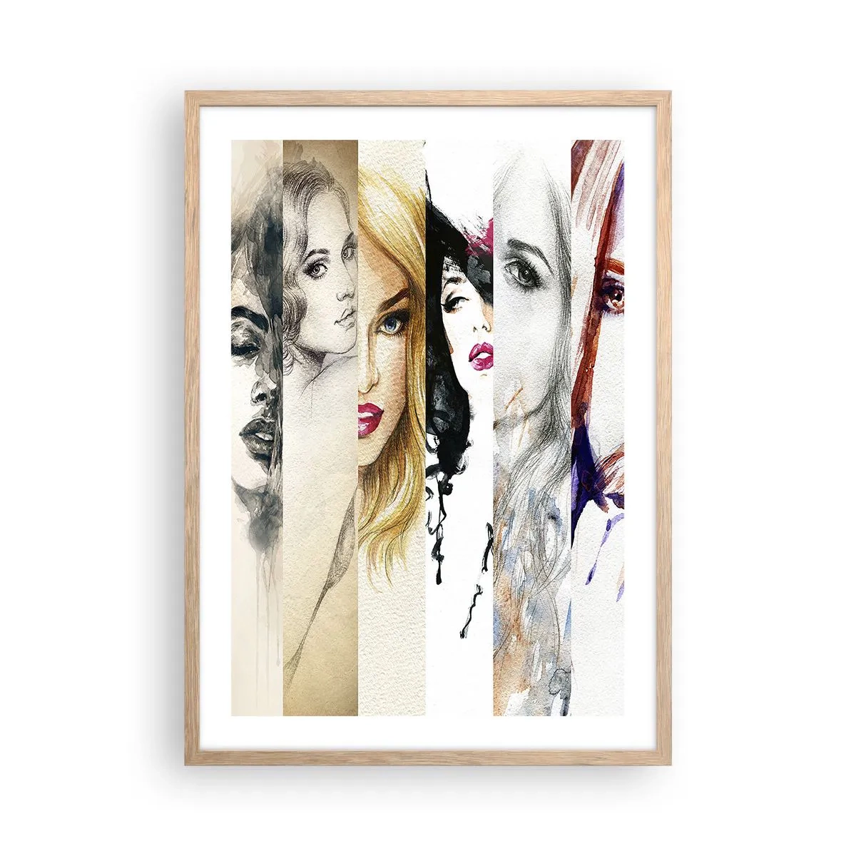 Pôster com moldura de carvalho claro - Sempre VOCÊ - 50x70 cm