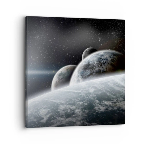 Quadro em tela - Música cósmica das esferas - 30x30 cm