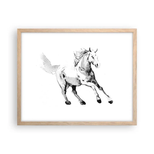 Pôster com moldura de carvalho claro - Alma Indomável - 50x40 cm