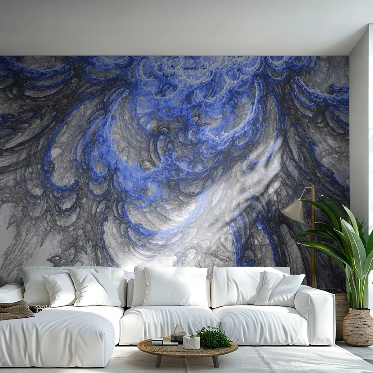 Papel de Parede Premium Sand - O nascimento de uma onda - Abstração, Pedaço, Padrão Moderno - 100x70 cm