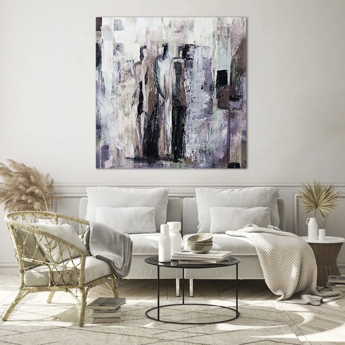 Quadro em vidro - Três misteriosos - 40x40 cm