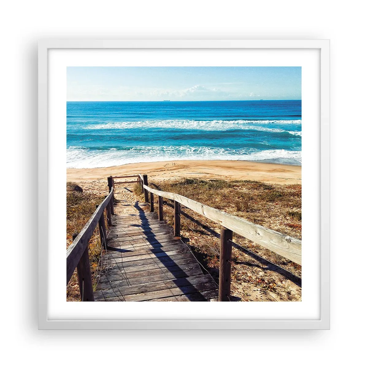 Pôster em moldura branca - Corra! - 50x50 cm