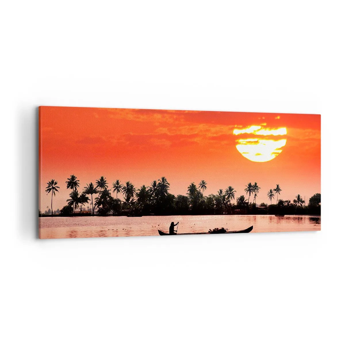 Quadro em tela - A calma dos trópicos ao pôr do sol - 120x50 cm