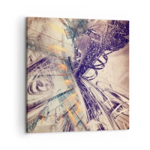 Quadro em tela - Com muita pressa - 60x60 cm