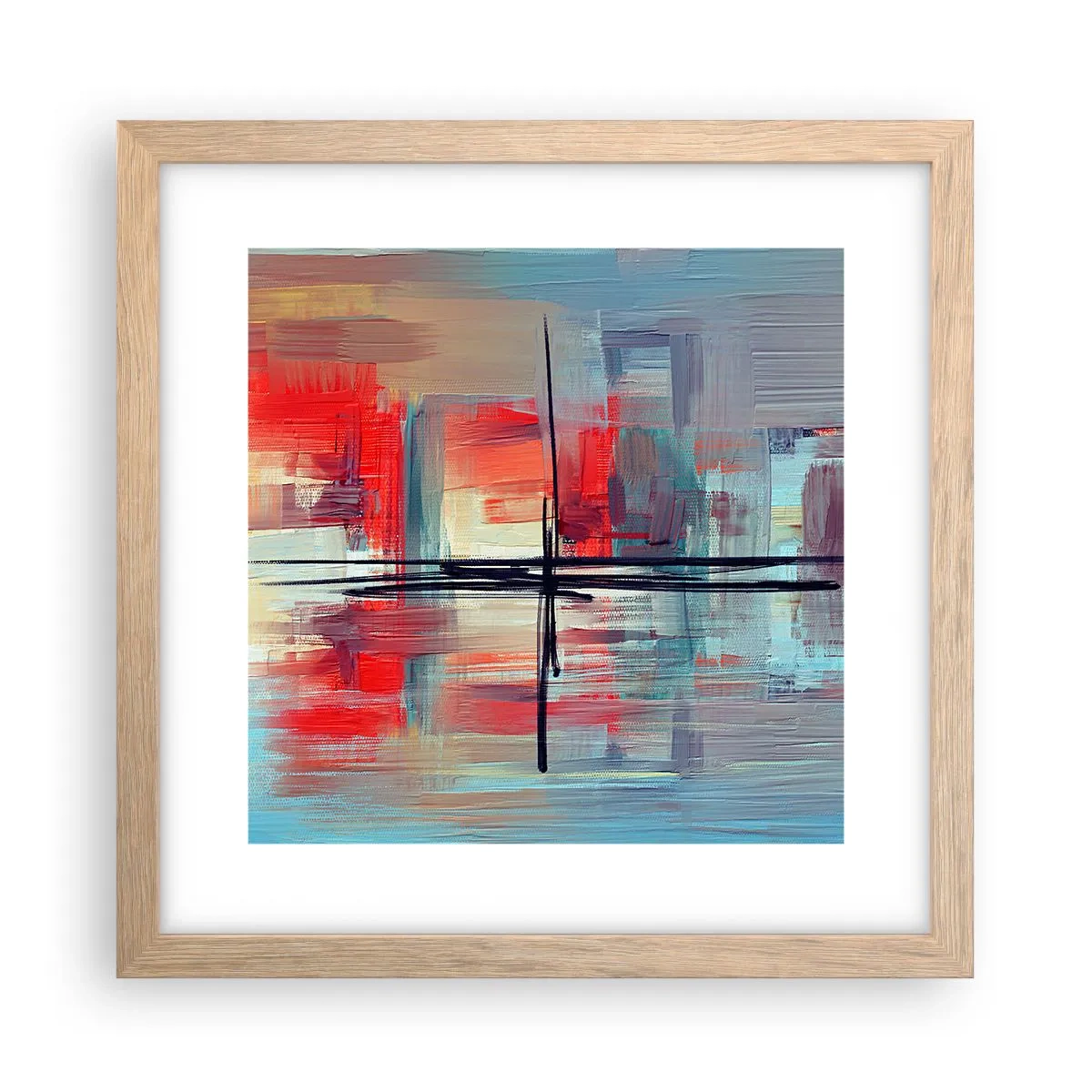 Pôster com moldura de carvalho claro - Uma paisagem numa dimensão desconhecida - 30x30 cm