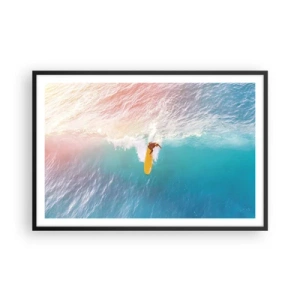 Pôster com moldura preta - Cavaleiro oceânico - 91x61 cm