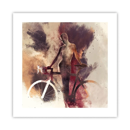 Pôster - Uma alma de bicicleta em formas de mármore - 40x40 cm