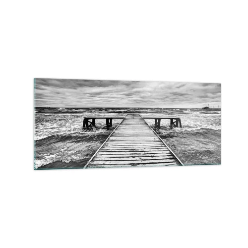 Quadro em vidro - Estou à espera do vento, que vai dispersar... - 120x50 cm