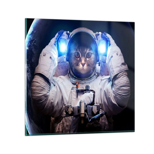 Quadro em vidro - Houston, temos um problema - 70x70 cm