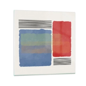 Quadro em vidro - A alma da geometria - 30x30 cm