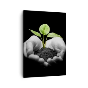 Quadro em tela - Eu amo a natureza, eu a protejo - 50x70 cm