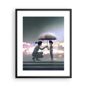 Pôster com moldura preta - Está tudo bem agora - 40x50 cm