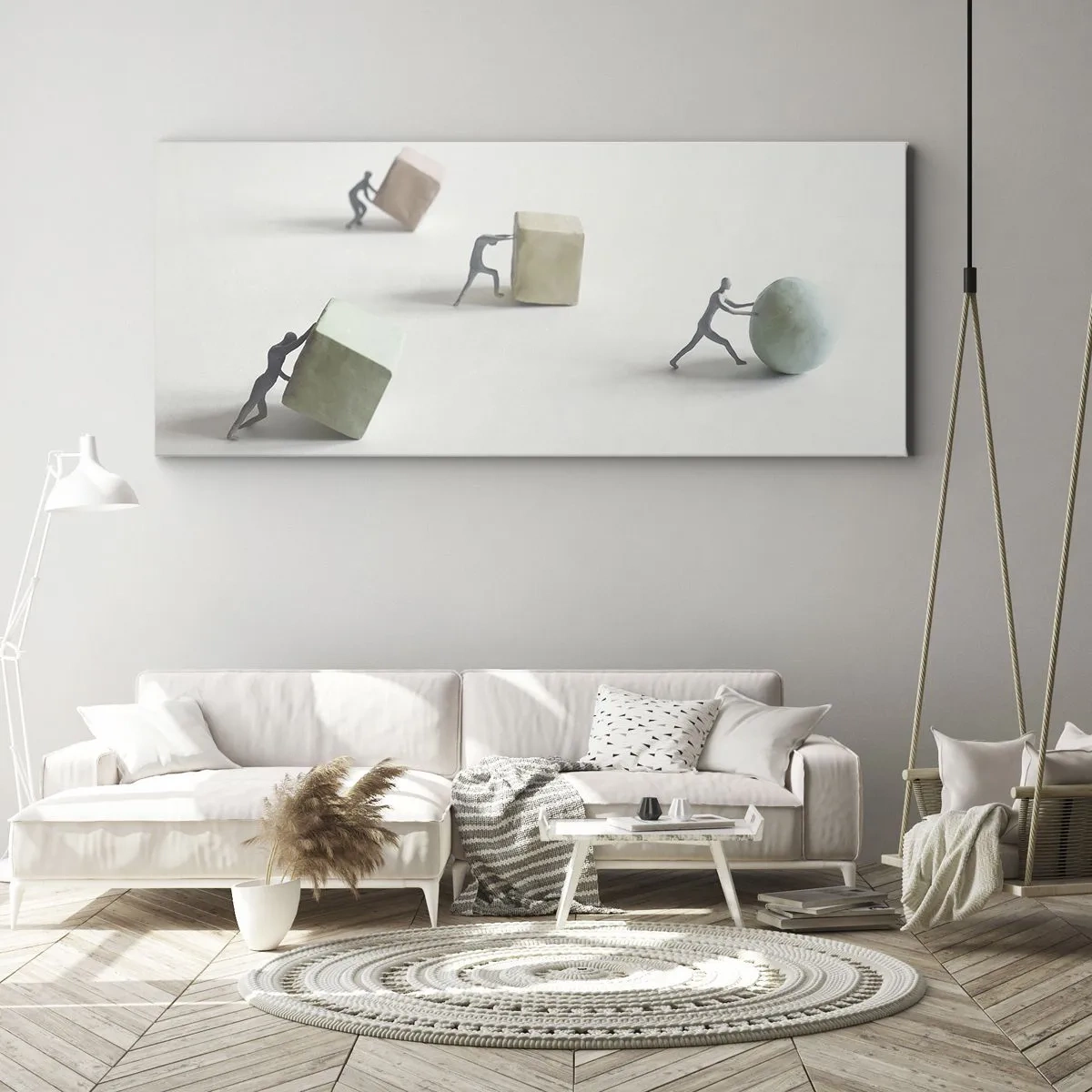 Quadro em tela - É a vida - 90x30 cm