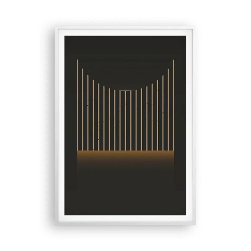 Pôster em moldura branca - Explorar a escuridão - 70x100 cm