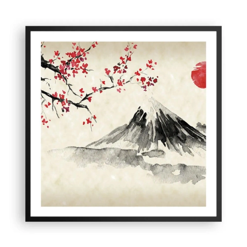 Pôster com moldura preta - Ame o Japão - 60x60 cm