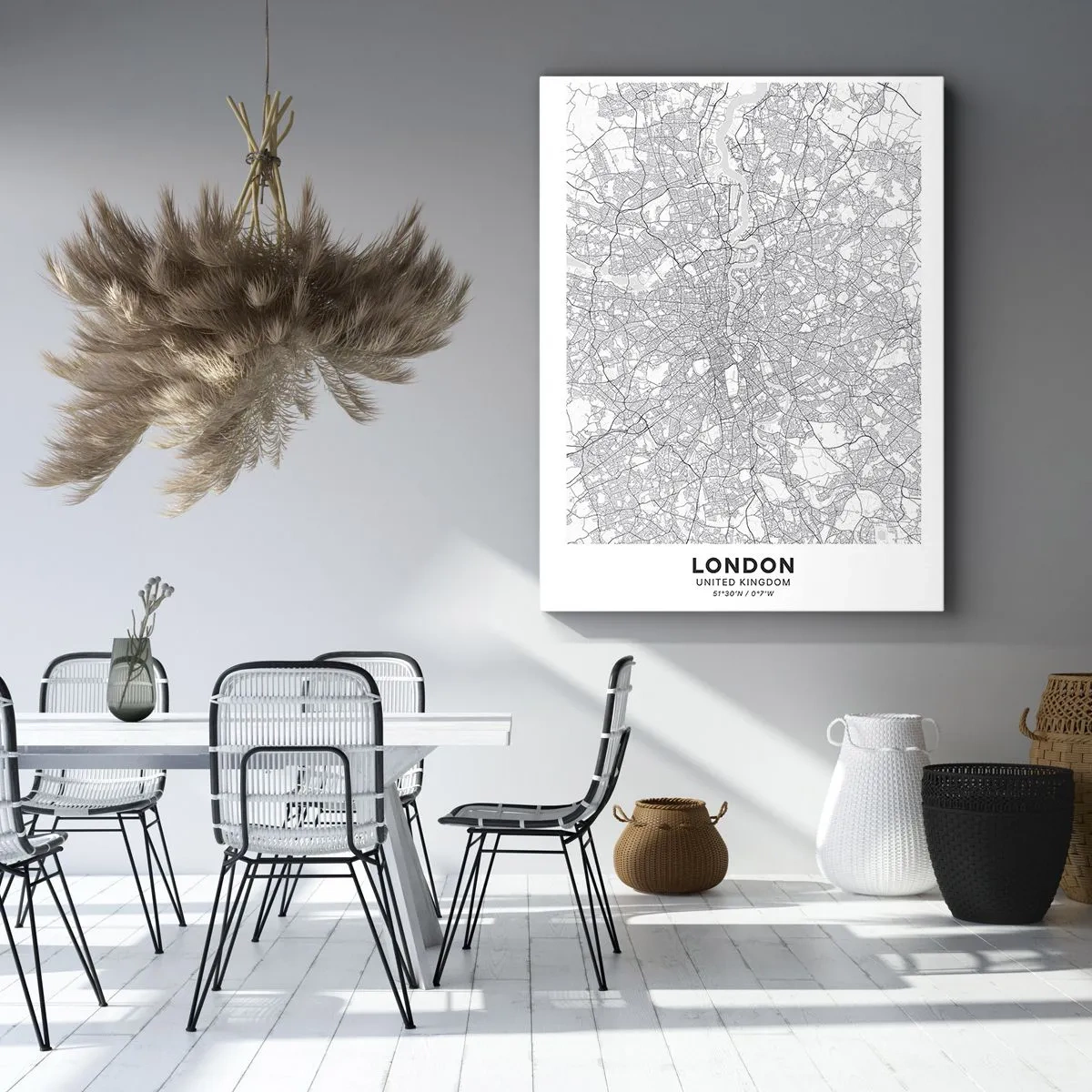 Quadro em tela - Mapa do labirinto de Londres - 45x80 cm