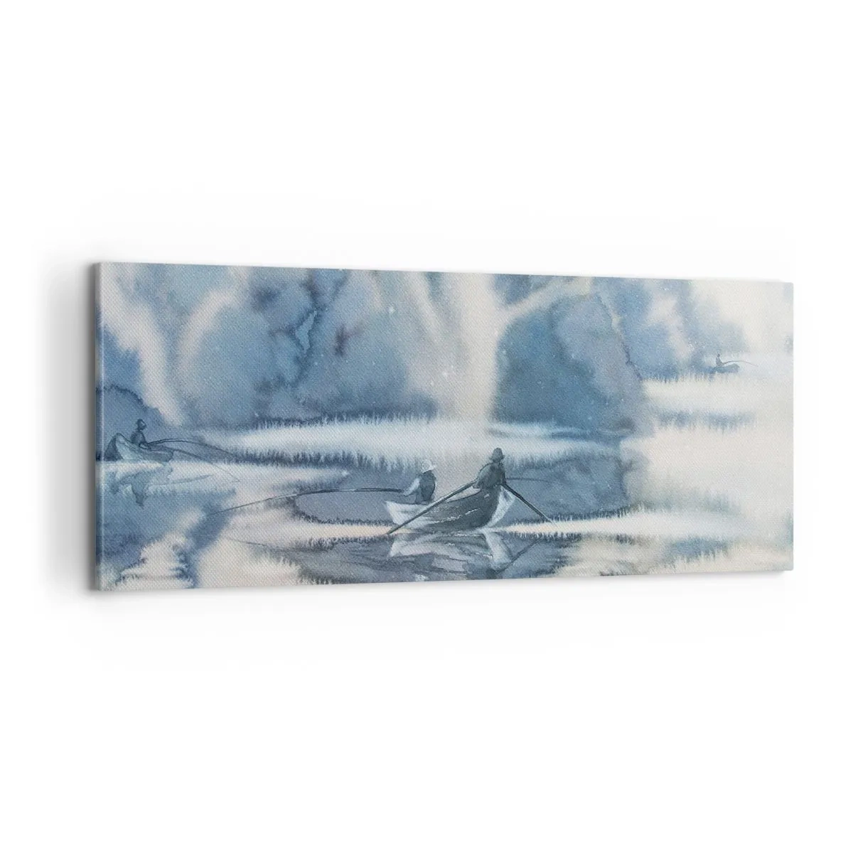Quadro em tela - Pescadores no seu paraíso - 100x40 cm