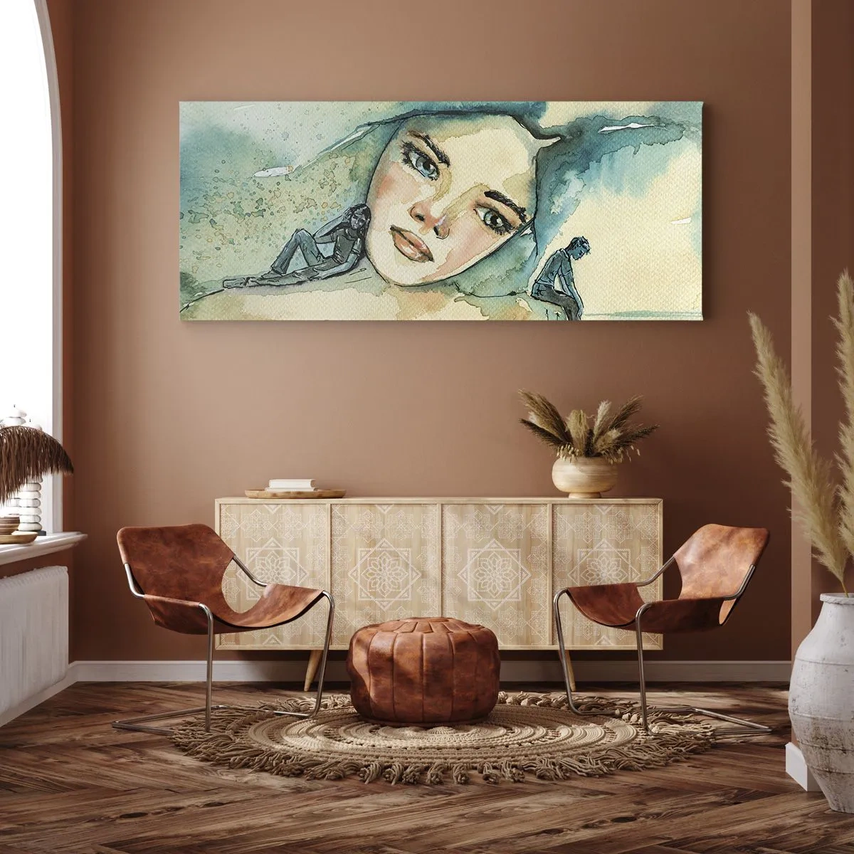 Quadro em tela - Am I blue? - 160x50 cm
