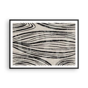 Pôster com moldura preta - Piscina em linha - 100x70 cm