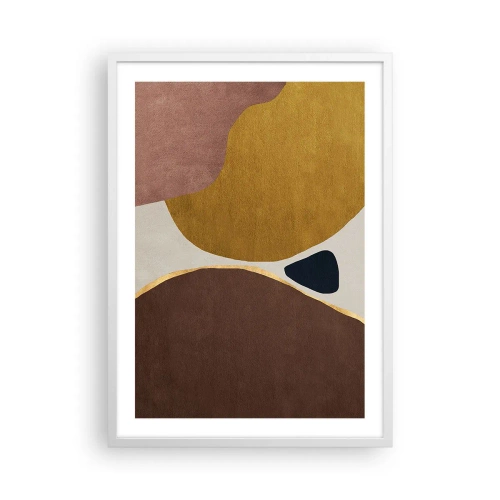 Pôster em moldura branca - Abstração – um lugar no espaço - 50x70 cm