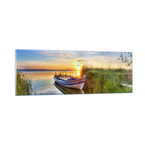 Quadro em vidro - Enseada de sonhos realizados - 90x30 cm