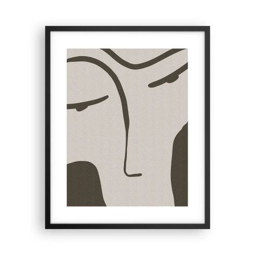 Pôster com moldura preta - Como uma pintura de Modigliani - 40x50 cm