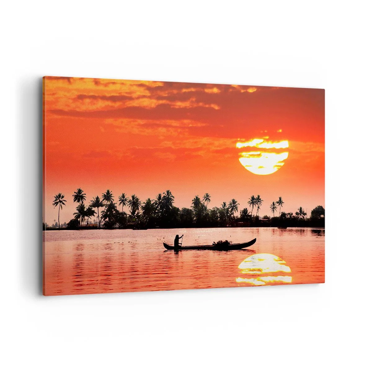 Quadro em tela - A calma dos trópicos ao pôr do sol - 120x80 cm