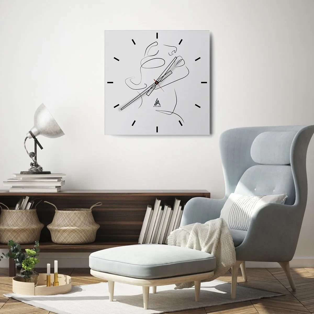 Relógio de parede - Relógio em vidro - Os meandros dos sonhos - 30x30 cm