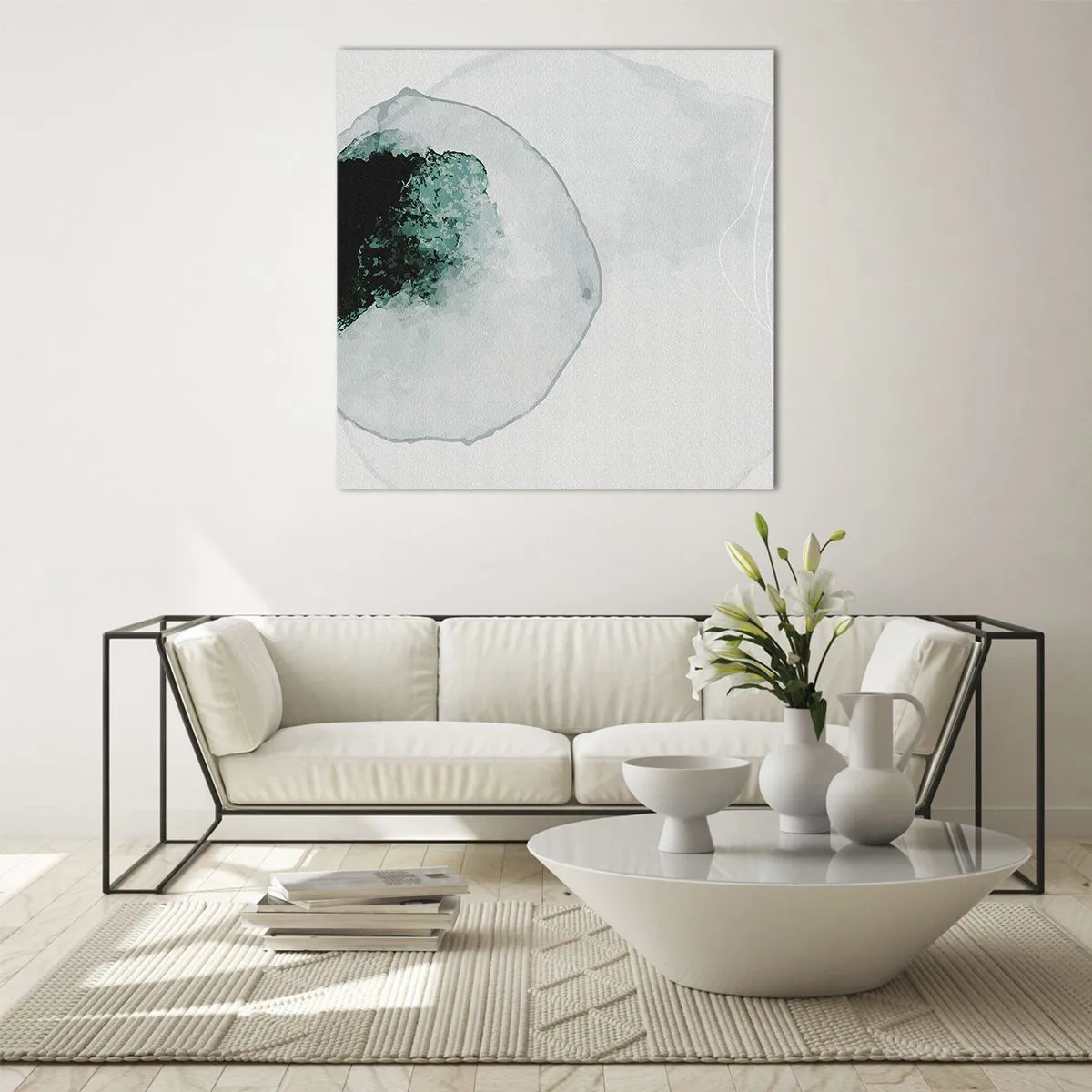 Quadro em vidro - Numa gota d'água - 40x40 cm