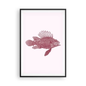 Pôster com moldura preta - Um habitante de águas exóticas - 61x91 cm