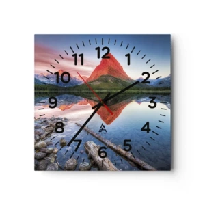 Relógio de parede - Relógio em vidro - Calor e frio - 40x40 cm