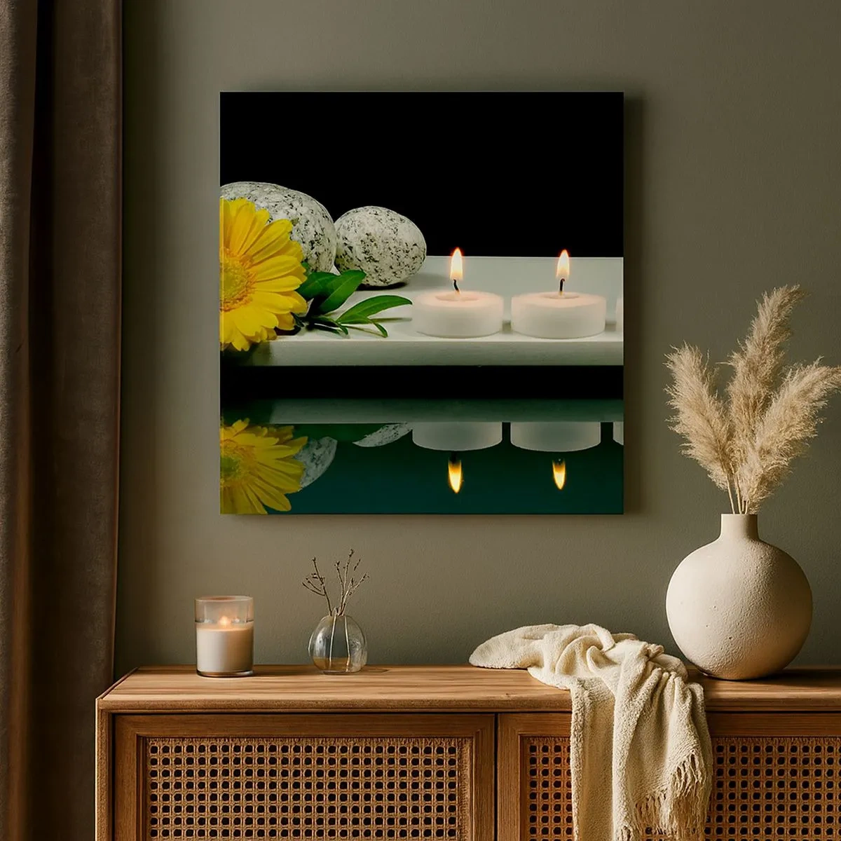 Quadro em tela - Acalmando os sentidos - 30x30 cm