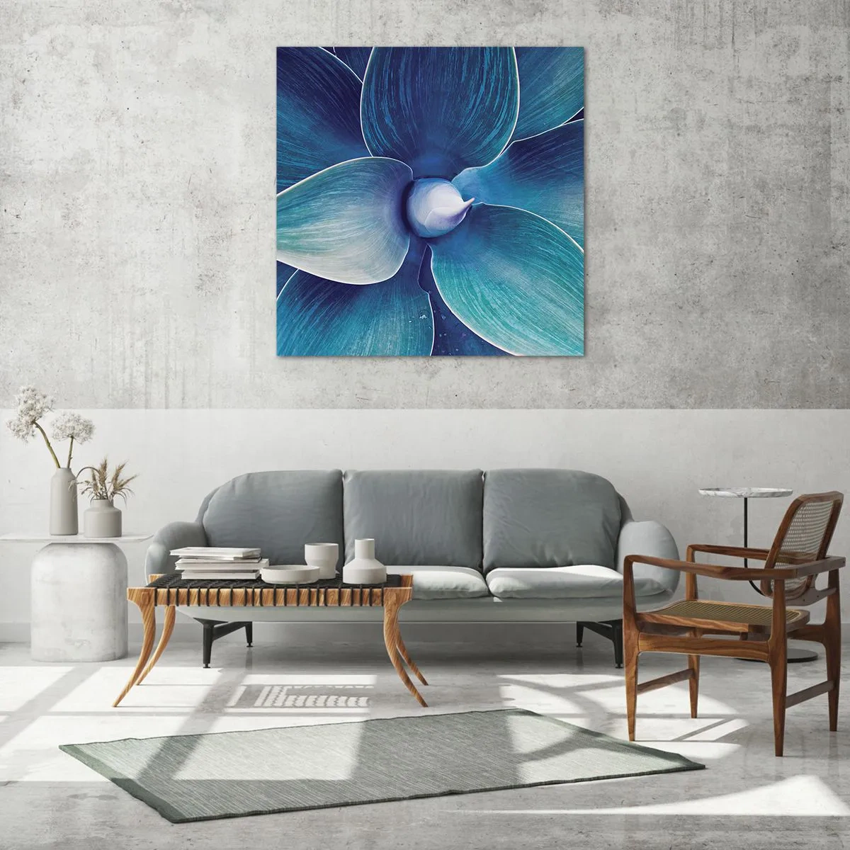 Quadro em vidro - O azul do céu - 70x70 cm