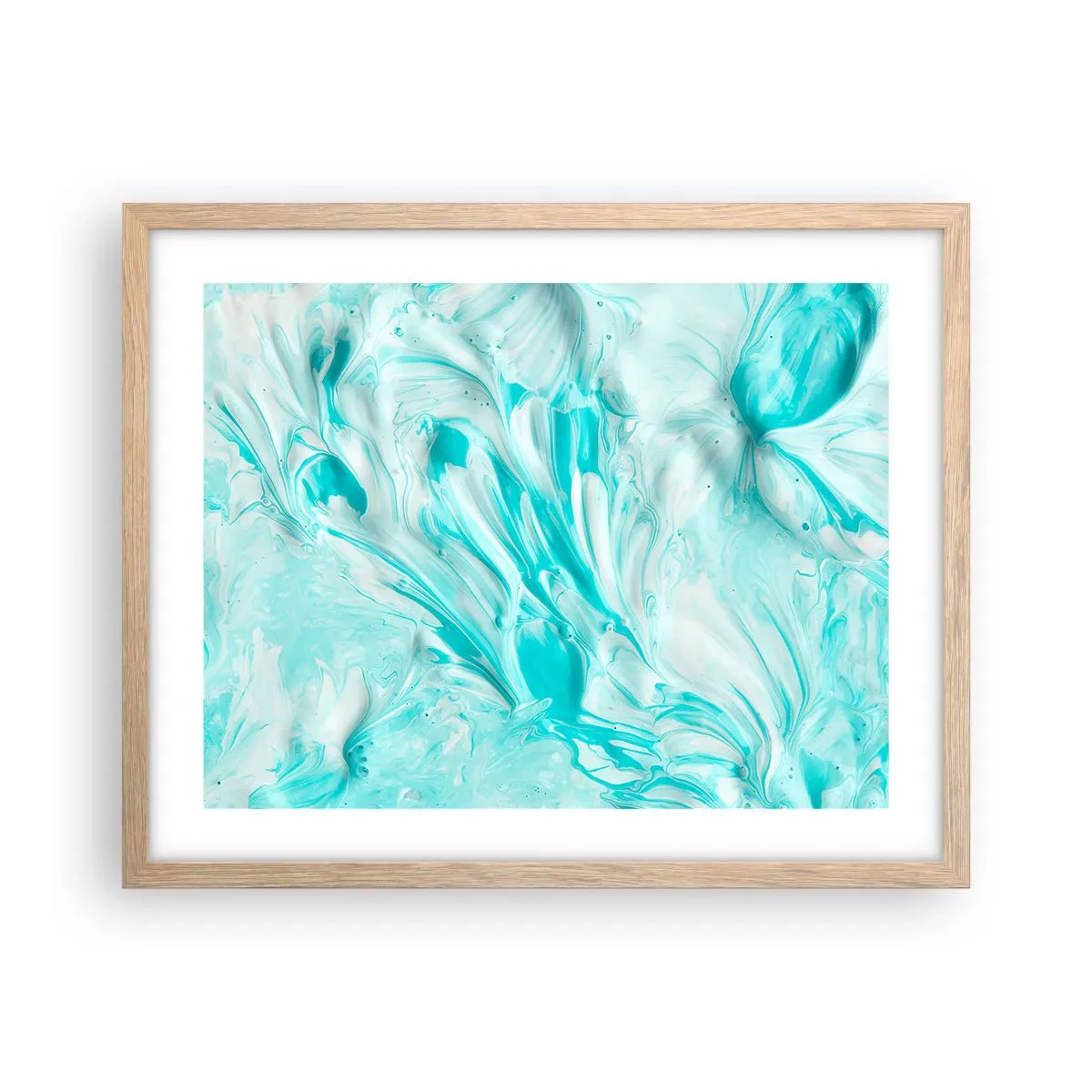 Pôster com moldura de carvalho claro - Juntos para sempre - 50x40 cm