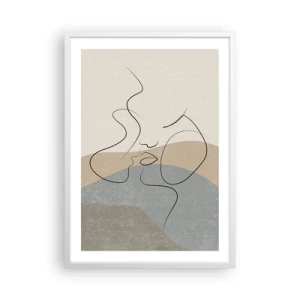 Pôster em moldura branca - Como uma pincelada - 50x70 cm