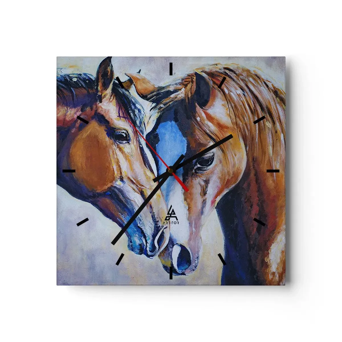 Relógio de parede - Relógio em vidro - Isso é amizade? Isso é amor? - 30x30 cm