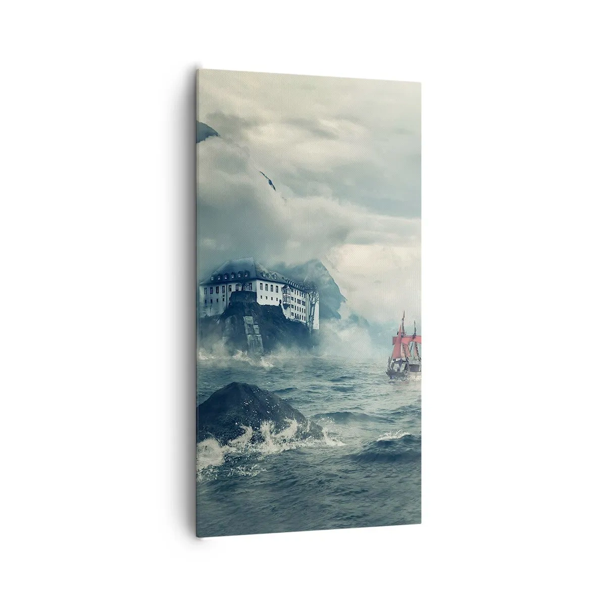 Quadro em tela - Nas águas mágicas - 65x120 cm